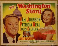 e053 WASHINGTON STORY vintage movie title lobby card '52 Van Johnson, Patricia Neal