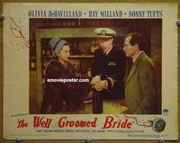 d744 WELL GROOMED BRIDE vintage movie lobby card '46 Olivia de Havilland