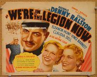 e054 WE'RE IN THE LEGION NOW vintage movie title lobby card '36 Denny, Ralston