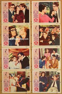 e899 WHAT'S NEW PUSSYCAT 8 vintage movie lobby cards '65 Woody Allen, Sellers