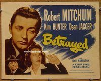 e057 WHEN STRANGERS MARRY vintage movie title lobby card R48 Robert Mitchum
