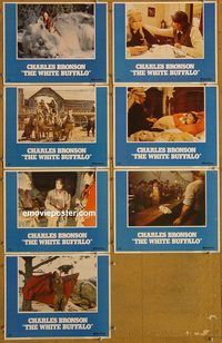 e830 WHITE BUFFALO 7 vintage movie lobby cards '77 Charles Bronson