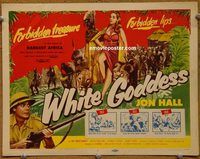 e059 WHITE GODDESS vintage movie title lobby card '53 Jon Hall, Montgomery