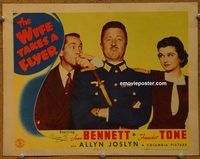 d758 WIFE TAKES A FLYER vintage movie lobby card '42 Joan Bennett, Tone