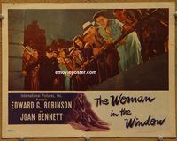 d764 WOMAN IN THE WINDOW vintage movie lobby card '44 Fritz Lang noir classic