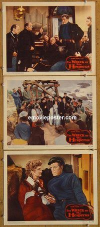 e392 WRECK OF THE HESPERUS 3 vintage movie lobby cards '48 Willard Parker