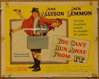 e069 YOU CAN'T RUN AWAY FROM IT vintage movie title lobby card '56 Lemmon, Allyson