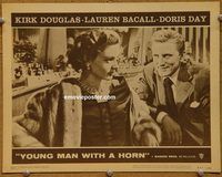d779 YOUNG MAN WITH A HORN vintage movie lobby card #1 R57 Douglas, Bacall