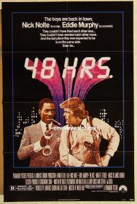 g029 48 HOURS one-sheet movie poster '82 Nick Nolte, Eddie Murphy