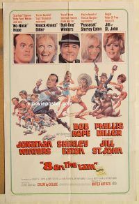 g036 8 ON THE LAM one-sheet movie poster '67 Bob Hope, Jack Davis art!