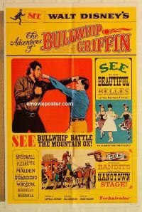 g043 ADVENTURES OF BULLWHIP GRIFFIN one-sheet movie poster '66 Disney