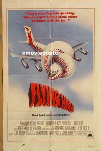 g050 AIRPLANE int'l one-sheet movie poster '80 Flying High,alternate title!