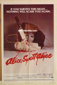 g056 ALICE SWEET ALICE one-sheet movie poster '77 first Brooke Shields!