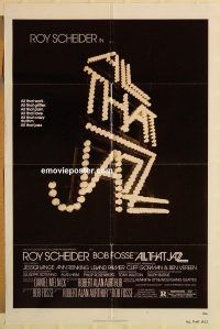 g063 ALL THAT JAZZ one-sheet movie poster '79 Scheider, Fosse