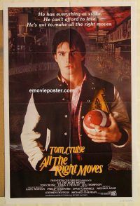 g065 ALL THE RIGHT MOVES one-sheet movie poster '83 Tom Cruise