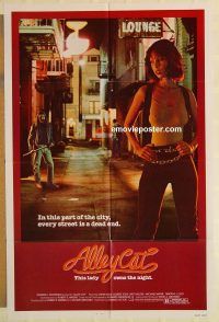 g068 ALLEY CAT one-sheet movie poster '84 sexy crime fighter!