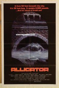 g069 ALLIGATOR one-sheet movie poster '80 urban legend sewer horror!