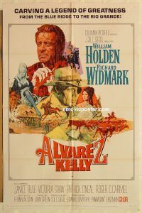 g071 ALVAREZ KELLY one-sheet movie poster '66 William Holden, Widmark