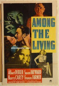 g080 AMONG THE LIVING one-sheet movie poster '41 Dekker, Frances Farmer