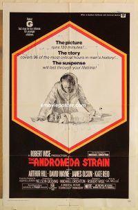 g083 ANDROMEDA STRAIN one-sheet movie poster '71 much lesser condition!