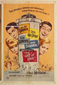 g100 ART OF LOVE one-sheet movie poster '65 Dick Van Dyke, Elke Sommer