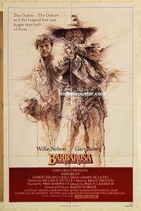 g119 BARBAROSA one-sheet movie poster '82 Willie Nelson, Gary Busey