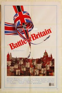 g122 BATTLE OF BRITAIN style B one-sheet movie poster '69 Michael Caine