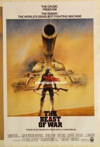g124 BEAST OF WAR one-sheet movie poster '88 Jason Patric, cool tank!