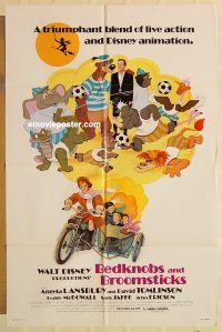 g127 BEDKNOBS & BROOMSTICKS one-sheet movie poster R79 Disney, Lansbury