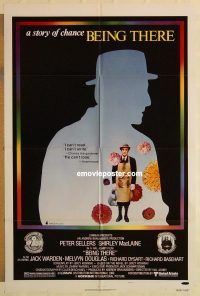 g128 BEING THERE one-sheet movie poster '80 Peter Sellers, MacLaine