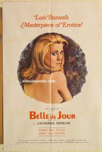 g130 BELLE DE JOUR one-sheet movie poster '68 Catherine Deneuve, Page