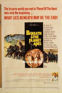 g131 BENEATH THE PLANET OF THE APES one-sheet movie poster '70 sci-fi!