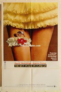 g132 BEST HOUSE IN LONDON one-sheet movie poster '69 sexy cathouse!