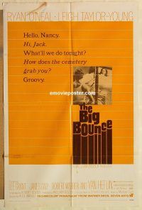 g140 BIG BOUNCE one-sheet movie poster '69 Ryan O'Neal, Taylor-Young