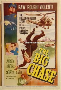 g141 BIG CHASE one-sheet movie poster '54 Lon Chaney Jr., Glenn Langan