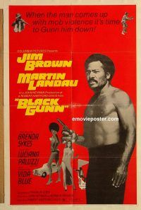 g151 BLACK GUNN one-sheet movie poster '72 Jim Brown, Martin Landau