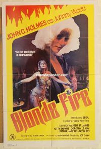 g157 BLONDE FIRE one-sheet movie poster '78 Seka, Johnny Wadd Holmes