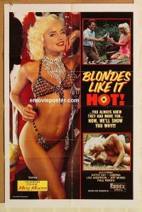 g159 BLONDES LIKE IT HOT one-sheet movie poster '83 Mary Monroe, look-alike!