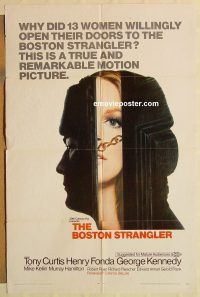 g178 BOSTON STRANGLER one-sheet movie poster '68 Tony Curtis, Fonda