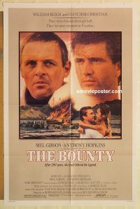 g179 BOUNTY one-sheet movie poster '84 Mel Gibson, Anthony Hopkins