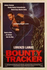 g180 BOUNTY TRACKER one-sheet movie poster '93 Lorenzo Lamas, kung fu!