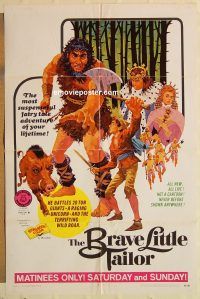 g188 BRAVE LITTLE TAILOR one-sheet movie poster '69 fairy tale!