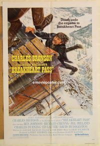 g190 BREAKHEART PASS style B one-sheet movie poster '76 Charles Bronson