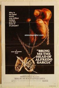 g194 BRING ME THE HEAD OF ALFREDO GARCIA one-sheet movie poster '74