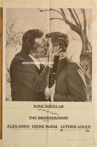 g195 BROTHERHOOD one-sheet movie poster '68 Douglas gives kiss of death!