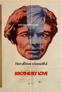 g196 BROTHERLY LOVE one-sheet movie poster '70 York, Peter O'Toole