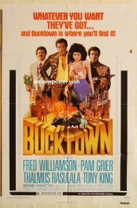 g199 BUCKTOWN one-sheet movie poster '75 Pam Grier, Fred Williamson