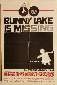 g204 BUNNY LAKE IS MISSING one-sheet movie poster '65 cool Saul Bass art!