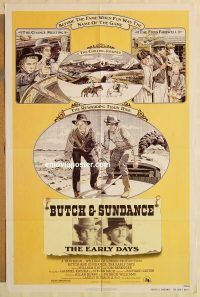 g208 BUTCH & SUNDANCE - THE EARLY DAYS one-sheet movie poster '79 Berenger