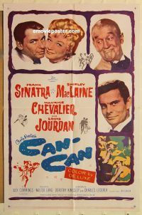 g216 CAN-CAN one-sheet movie poster '60 Frank Sinatra, Shirley MacLaine